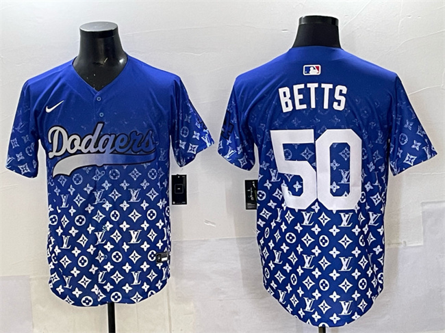 Men's Los Angeles Dodgers #50 Mookie Betts Blue Limited Stitched Baseball Jersey Men's Los Angeles Dodgers #50 Mookie Betts Blue Limited Stitched Baseball Jersey